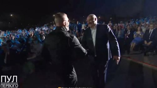 Серёга пообнимался с Александром Лукашенко