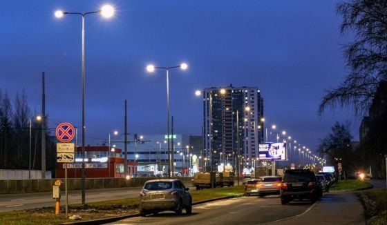 Ириновский проспект обновился: установили почти 300 светодиодных светильников