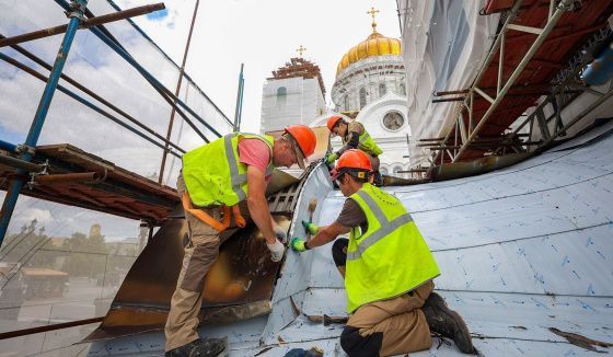 Ремонт куполов четырех звонниц начнется в храме Христа Спасителя