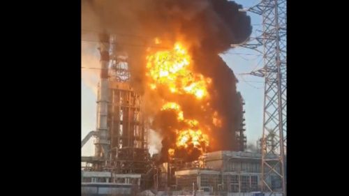 На Антипинском НПЗ произошёл пожар