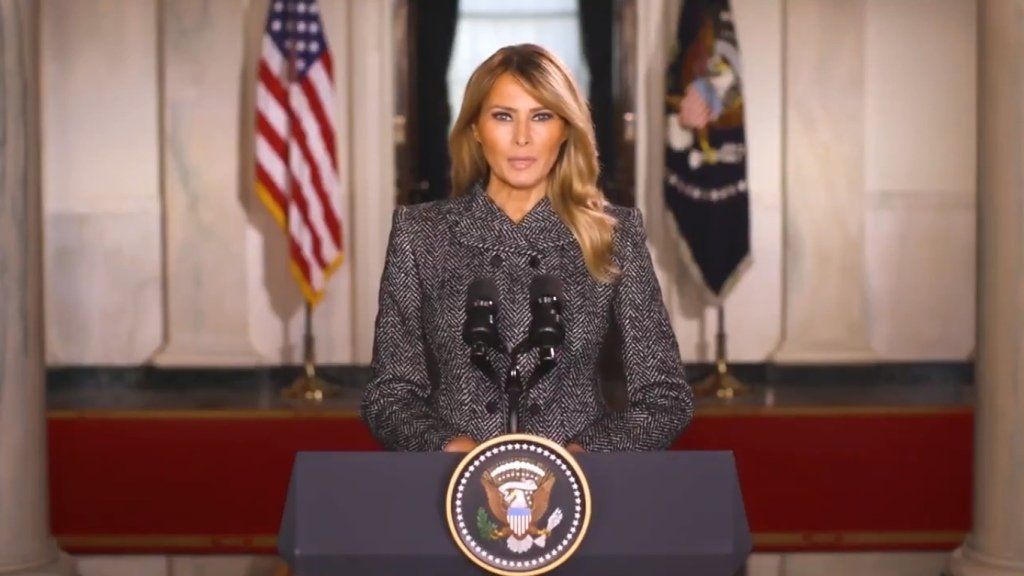 Жена Дональда Трампа обратилась к американцам