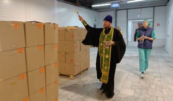 На "Птицефабрике Чайковская" начался обряд освящения яиц к Светлой Пасхи